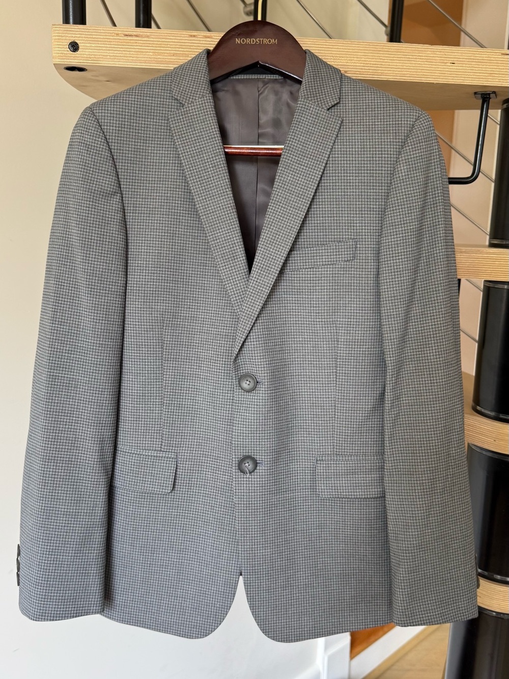 Marc New York boy’s Gray Micro-Check Blazer and pants